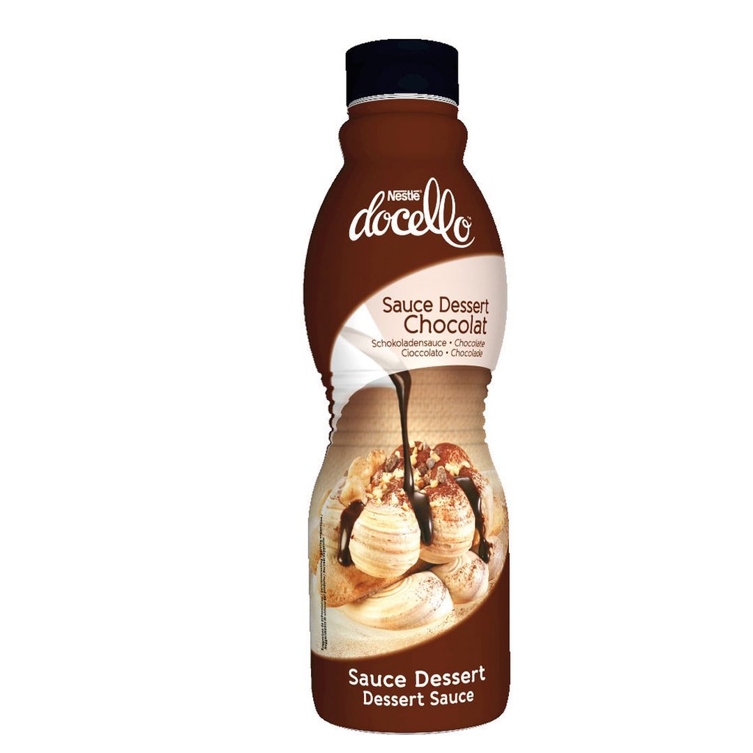 Sauce dessert saveur chocolat - NESTLE DOCELLO - Bouteille de 1 kg