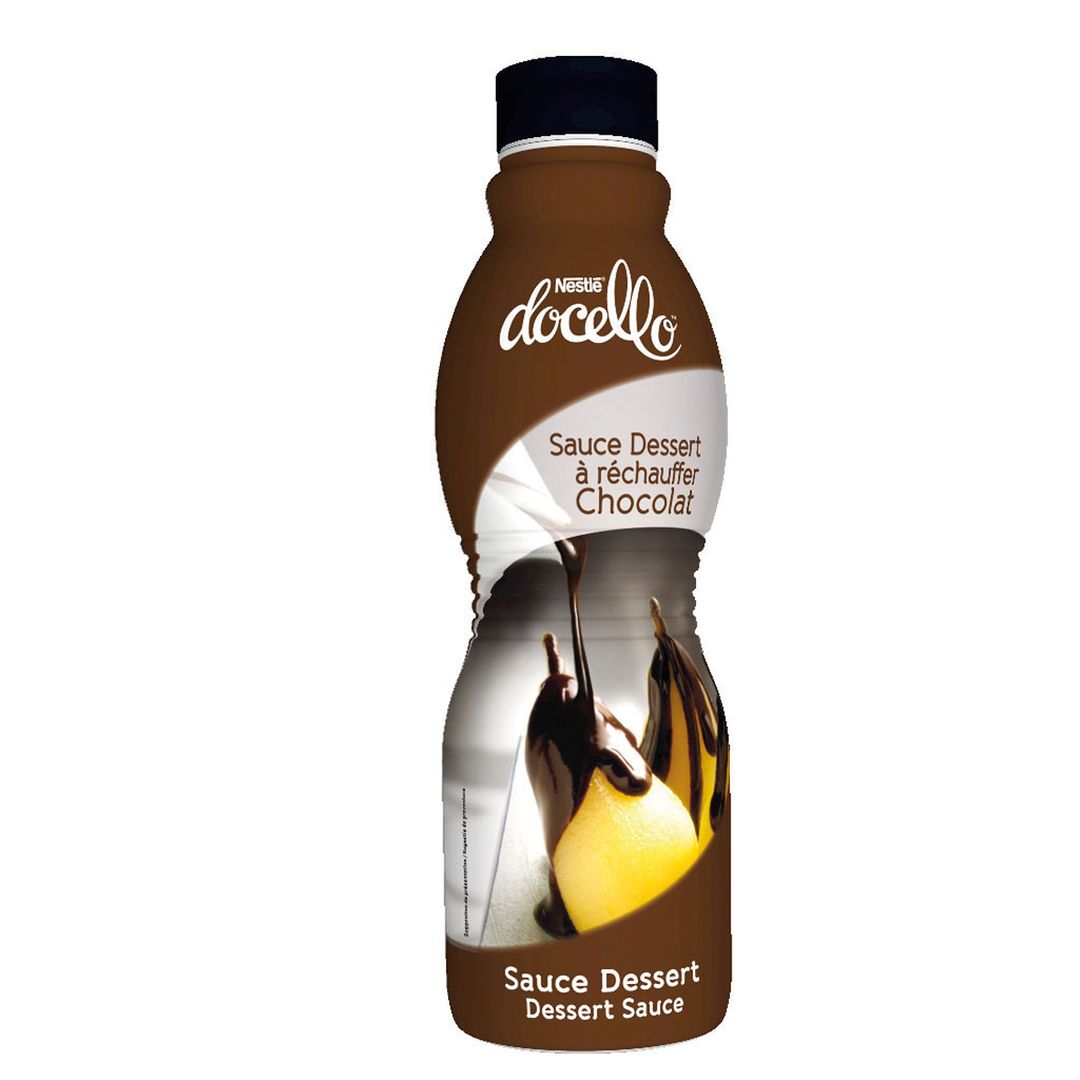 Sauce dessert saveur chocolat à réchauffer - NESTLE DOCELLO - Bouteille de 1 kg