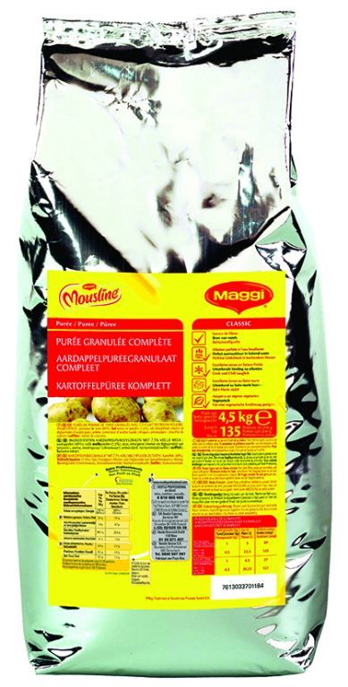 Purée de pommes de terre granulée complète à chaud - MOUSLINE - Sac de 4,5 kg