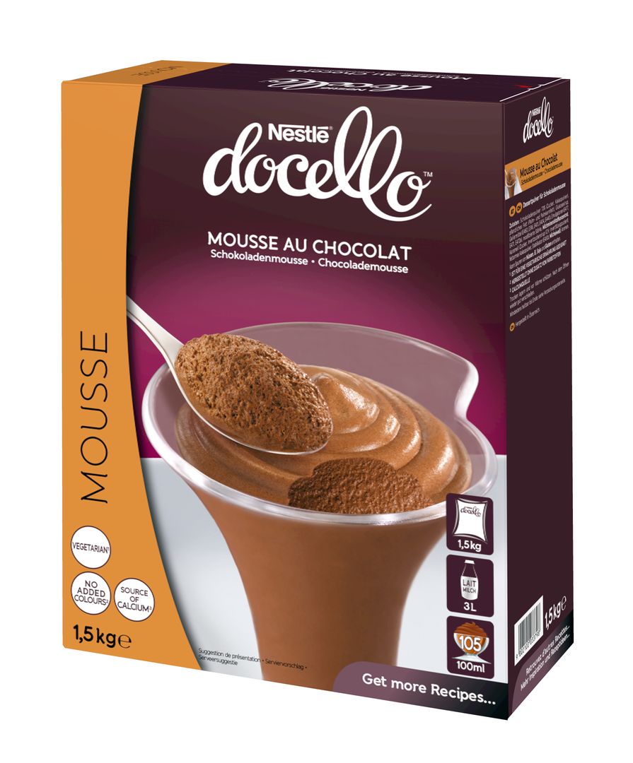 Mousse saveur chocolat - NESTLE DOCELLO - Boite de 1,5 kg