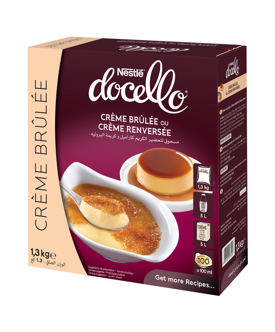 Crème brûlée et crème renversée - NESTLE DOCELLO - Boite de 1,3 kg