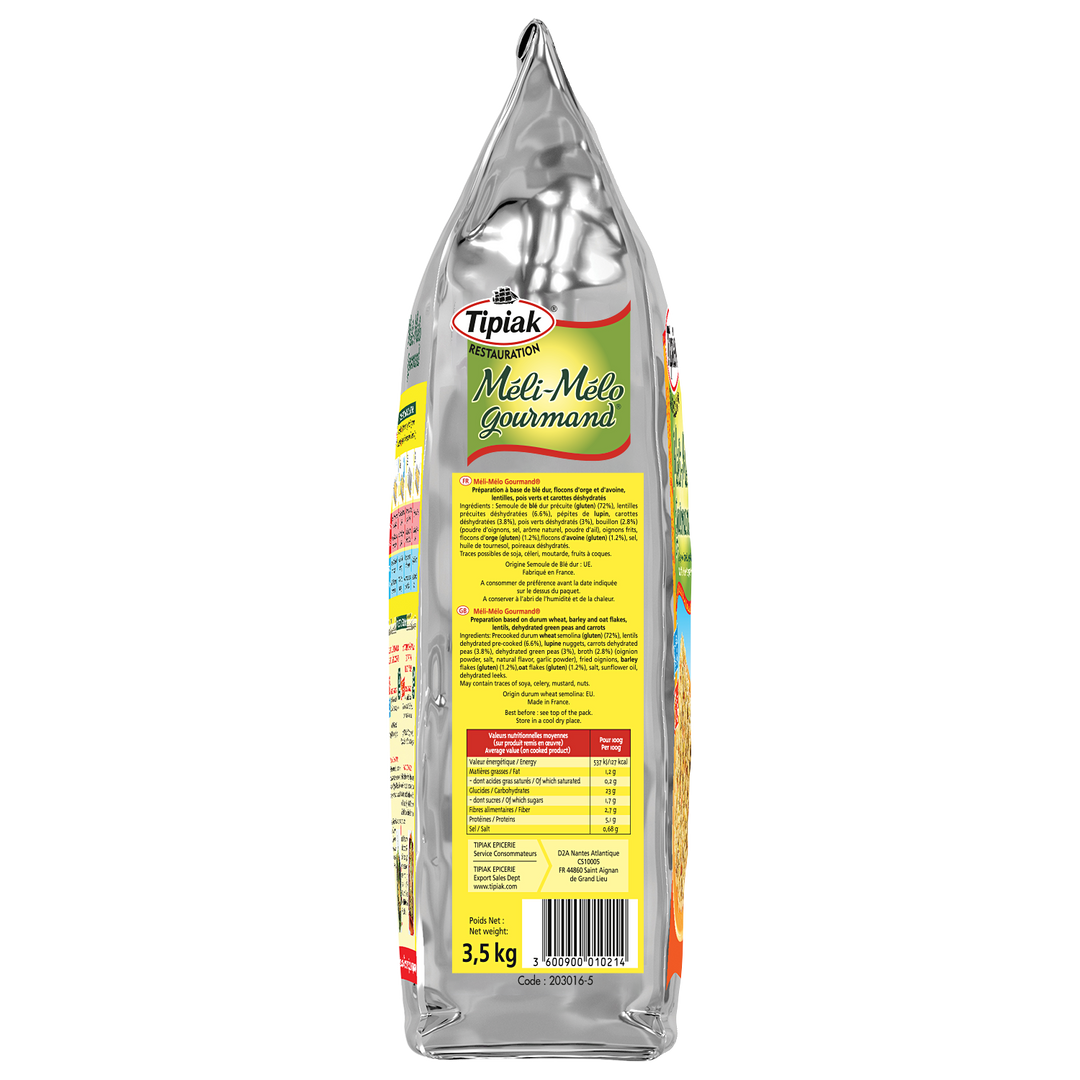 Méli-mélo Gourmand® céréales et légumes secs - TIPIAK® RESTAURATION - Sac de 3,5 kg