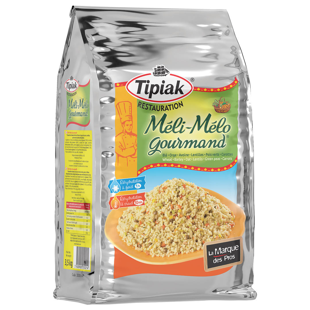 Méli-mélo Gourmand® céréales et légumes secs - TIPIAK® RESTAURATION - Sac de 3,5 kg