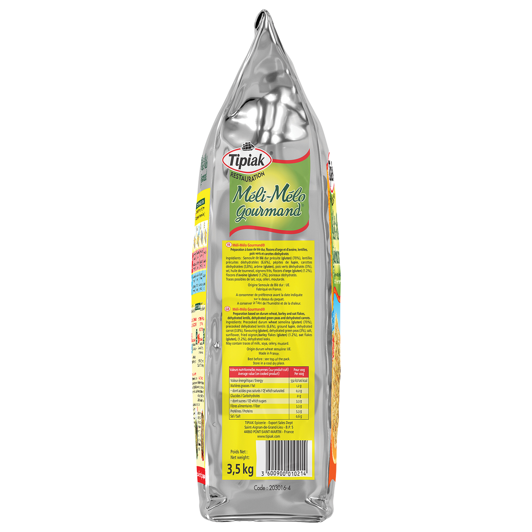 Méli-mélo Gourmand® céréales et légumes secs - TIPIAK® RESTAURATION - Sac de 3,5 kg