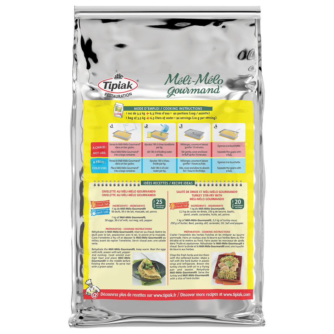 Méli-mélo Gourmand® céréales et légumes secs - TIPIAK® RESTAURATION - Sac de 3,5 kg