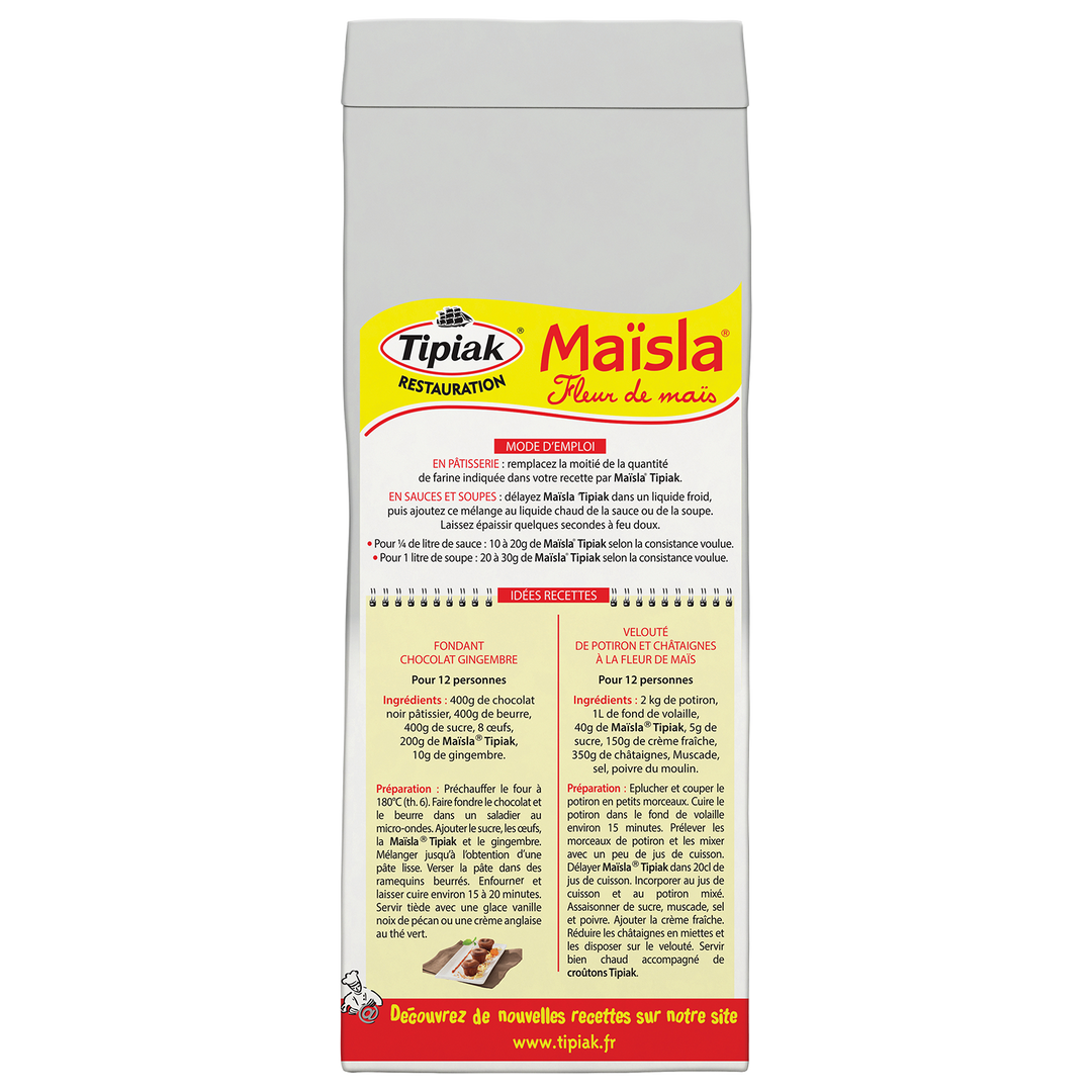 Fleur de maïs Maïsla® sans gluten - TIPIAK® RESTAURATION - Paquet de 1 kg