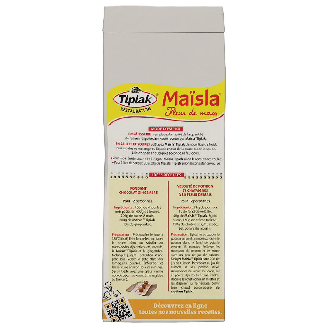 Fleur de maïs Maïsla® sans gluten - TIPIAK® RESTAURATION - Paquet de 1 kg