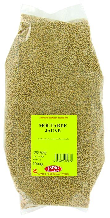 Graines de moutarde jaunes - SPIGOL CEPASCO - Sachet de 1 kg