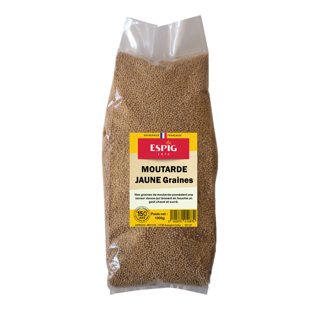 Graines de moutarde jaunes - SPIGOL CEPASCO - Sachet de 1 kg