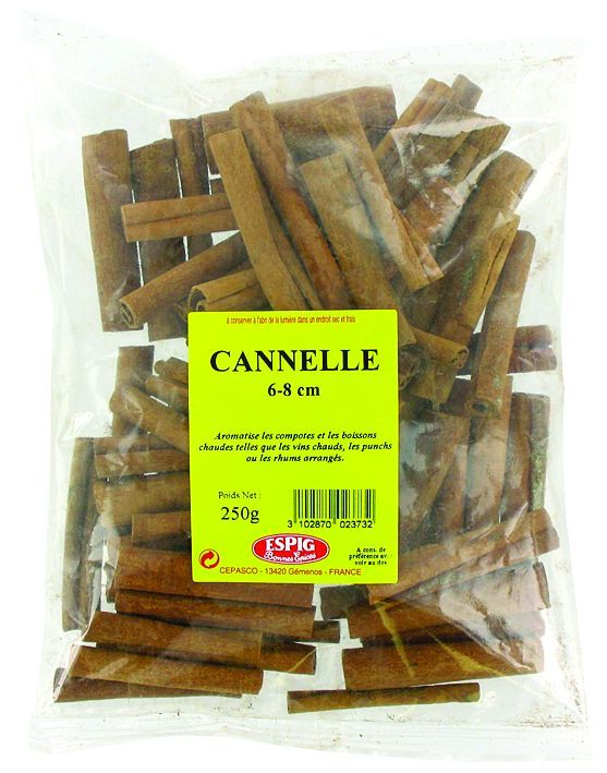 Cannelle en bâton 6-8 cm - SPIGOL CEPASCO - Sachet de 250 g