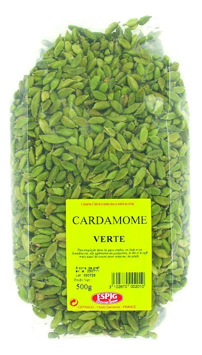 Cardamome verte entière - CEPASCO - Sachet de 500 g