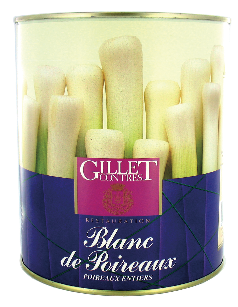 Blancs de poireaux entiers - GILLET - Boite 3/1