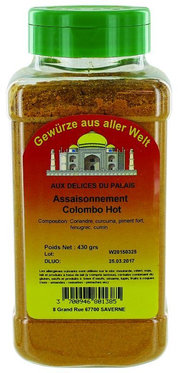 Colombo fort - DELICES DU PALAIS - Pot de 430 g