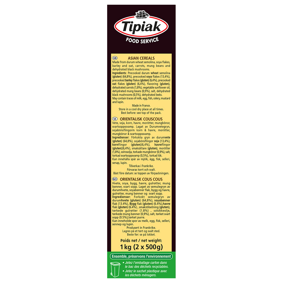 Céréales à l'asiatique - TIPIAK® RESTAURATION - Boite de 1 kg