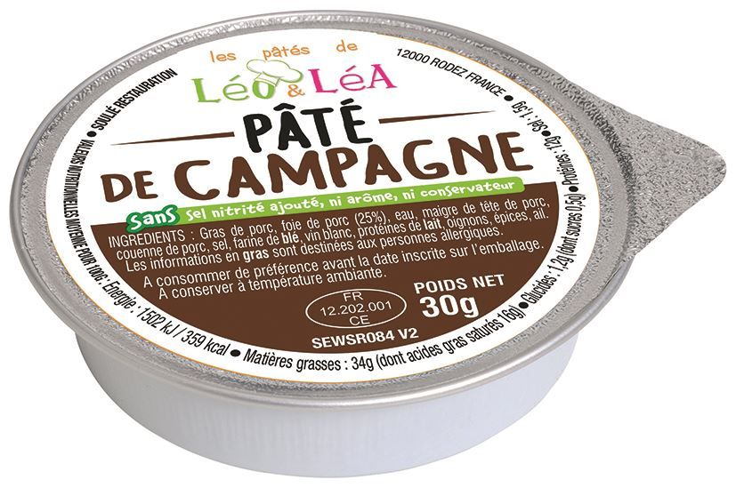 Pâté de campagne - SOULIE - Carton de 144 coupelles