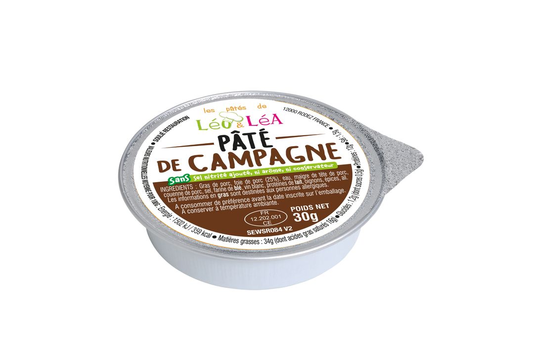 Pâté de campagne - SOULIE - Carton de 144 coupelles