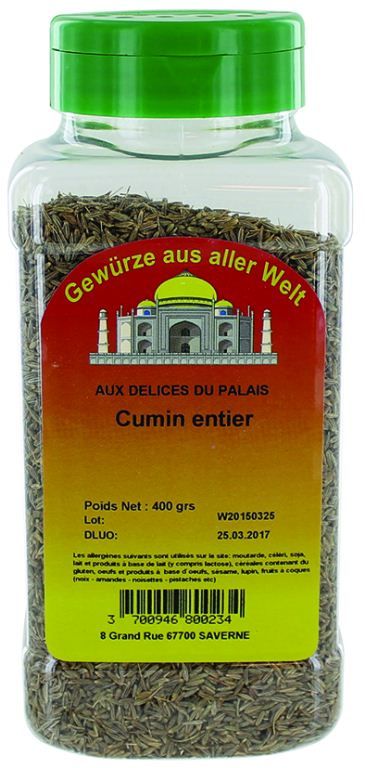 Cumin entier - DELICES DU PALAIS - Pot de 400 g