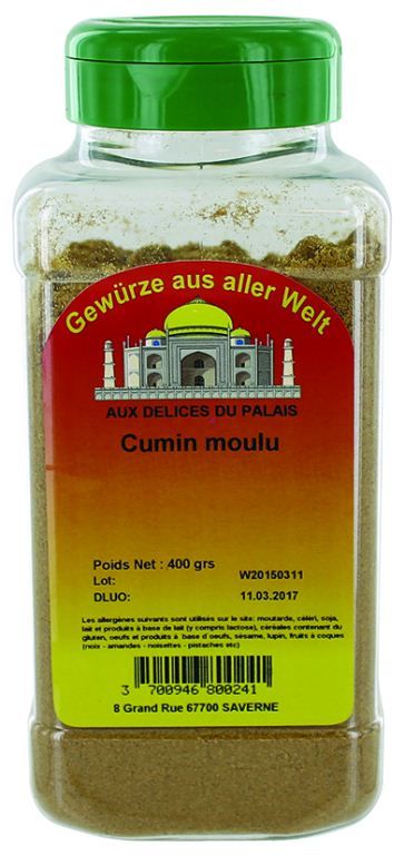 Cumin moulu - DELICES DU PALAIS - Pot de 400 g