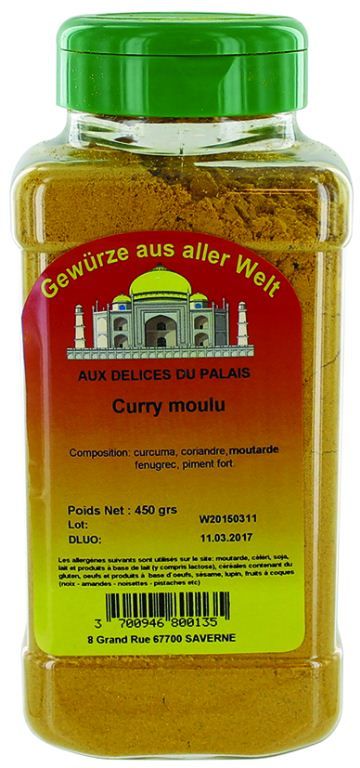 Curry - DELICES DU PALAIS - Pot de 450 g