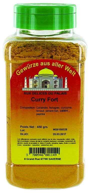 Curry fort - DELICES DU PALAIS - Pot de 450 g