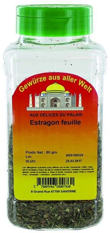 Estragon en feuille - DELICES DU PALAIS - Pot de 80 g