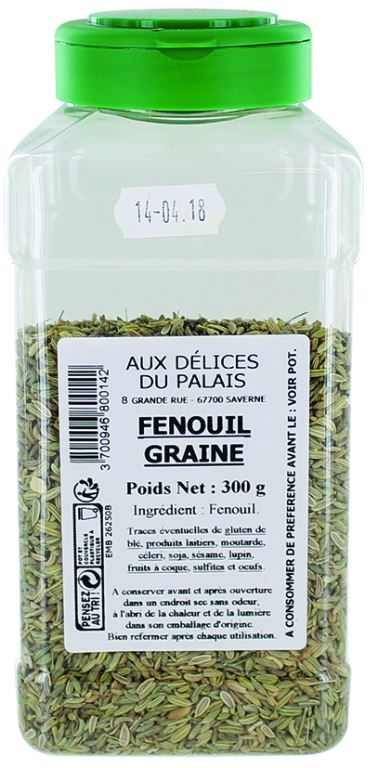 Fenouil entier - DELICES DU PALAIS - Pot de 300 g