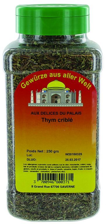 Thym criblé - DELICES DU PALAIS - Pot de 250 g