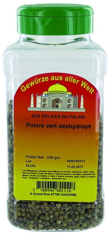 Poivre vert - DELICES DU PALAIS - Boite de 250 g