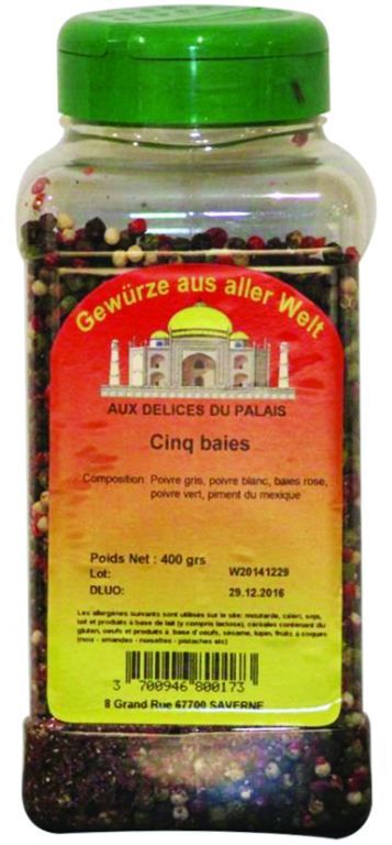 Mélange 5 baies - DELICES DU PALAIS - Pot de 400 g