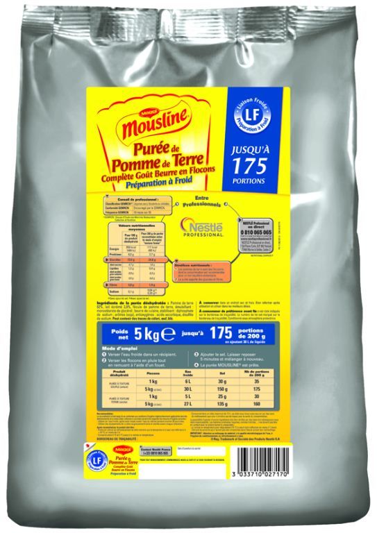 Purée de Pomme de Terre en Flocons - GOURMALINE - 500 g