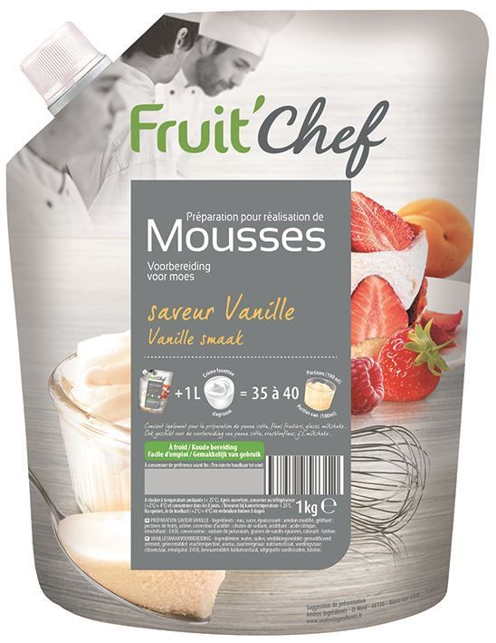 Préparation pour mousse à la vanille Fruit'Chef - FRUIT CHEF - Poche de 1 kg