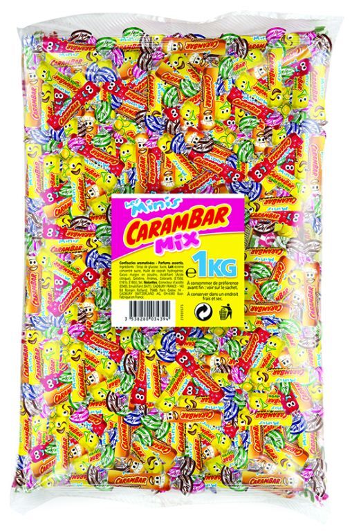 Minis carambar mix - CARAMBAR - Sachet de 1 kg