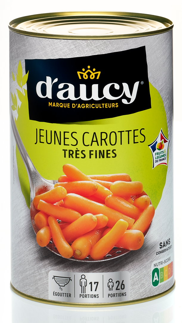 Jeunes carottes très fines - D'AUCY - Boite 5/1