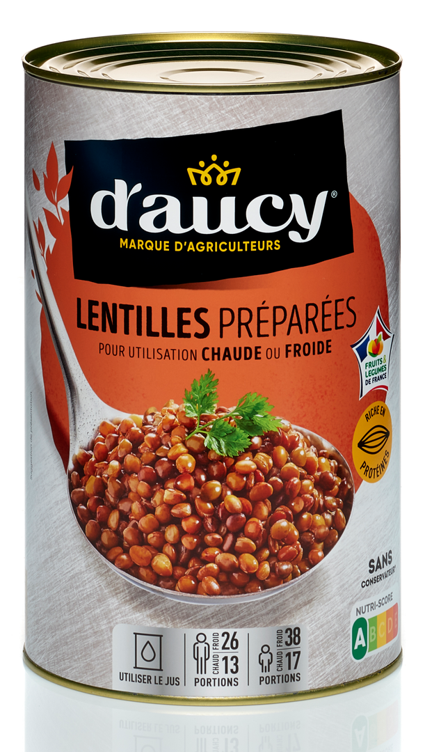 Lentilles cuisinées - D'AUCY - Boite 5/1