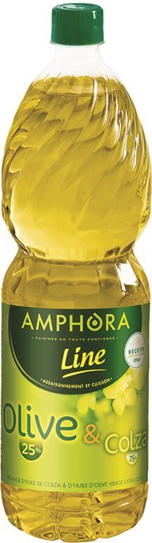 Huile de colza et olive vierge extra 25% Line - AMPHORA - Bouteille de 1 L