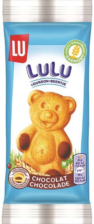 LULU L'Ourson Chocolat - Gâteau Moelleux au Chocolat - Avec Arômes Naturels  - Pack de 48 Sachets (30 g)