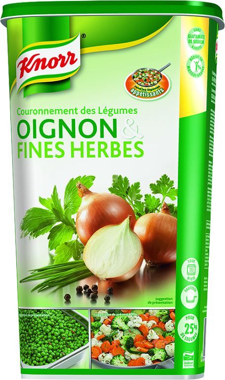 Couronnement de légumes oignon et fines herbes déshydraté - KNORR - Boite de 1 kg