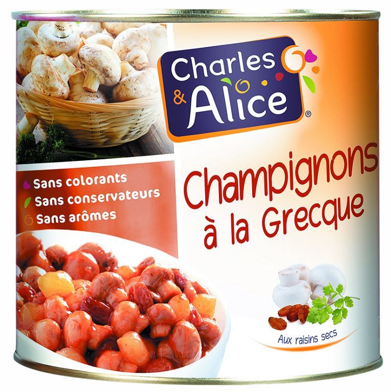 Champignons à la Grecque - CHARLES ET ALICE - Boite 2/5