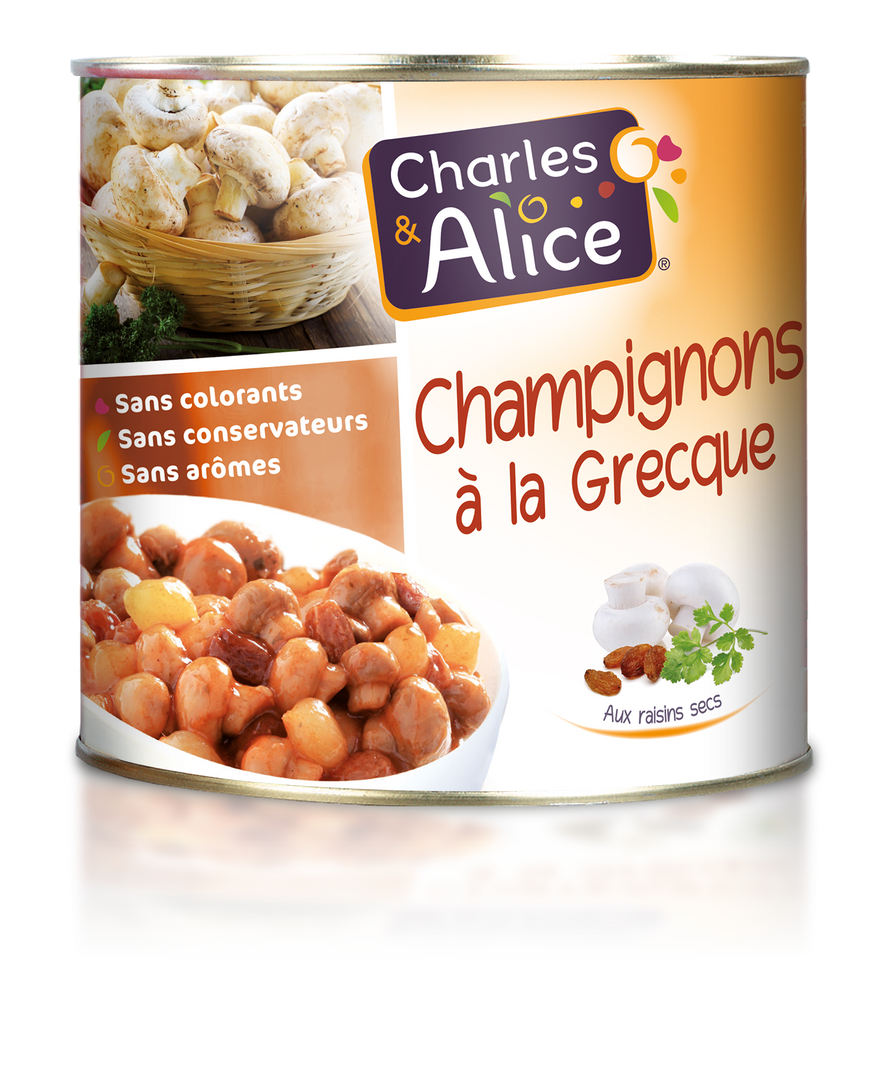 Champignons à la Grecque - CHARLES ET ALICE - Boite 2/5