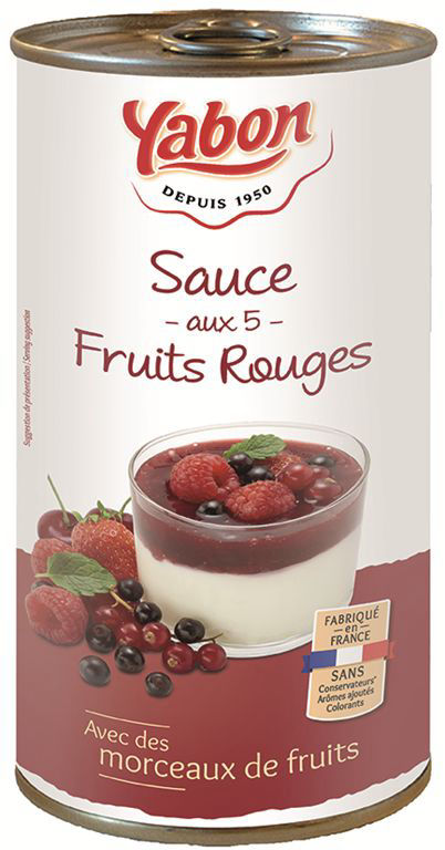 Sauce dessert saveur 5 fruits rouges - YABON - Boite 2/1
