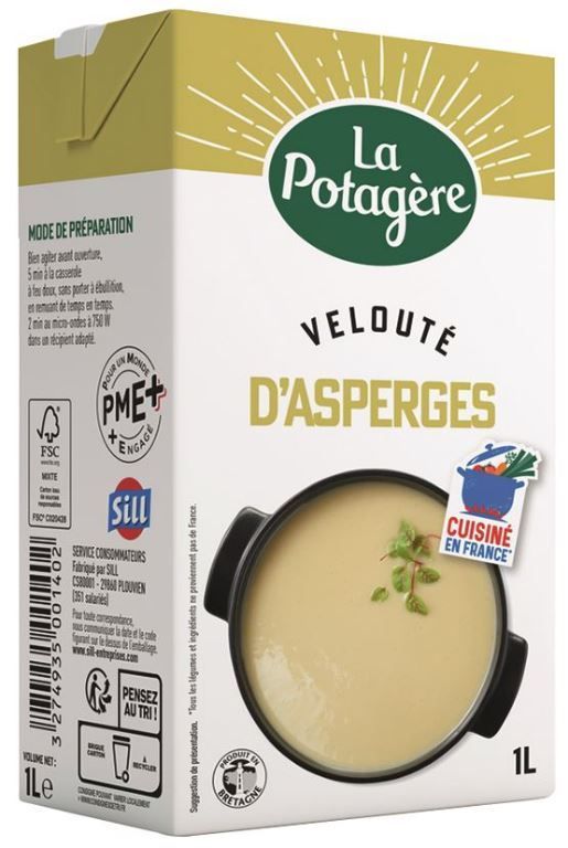 Velouté d'asperges - LA POTAGERE - Carton de 6 briques