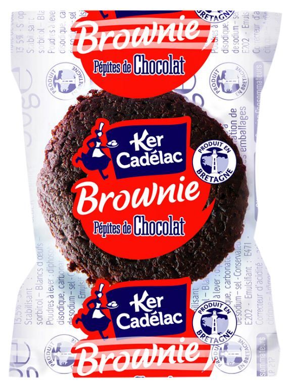 Brownie aux pépites de chocolat - KER CADELAC - Carton de 100 sachets