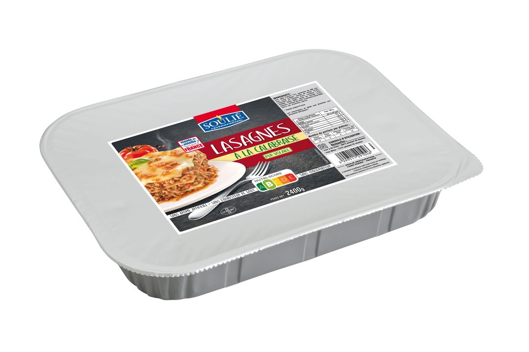 Lasagnes à la Calabraise pur volaille - SOULIE - Carton de 4 plateaux