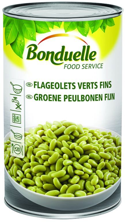 Flageolets verts fins CE2 - BONDUELLE - Boite 5/1