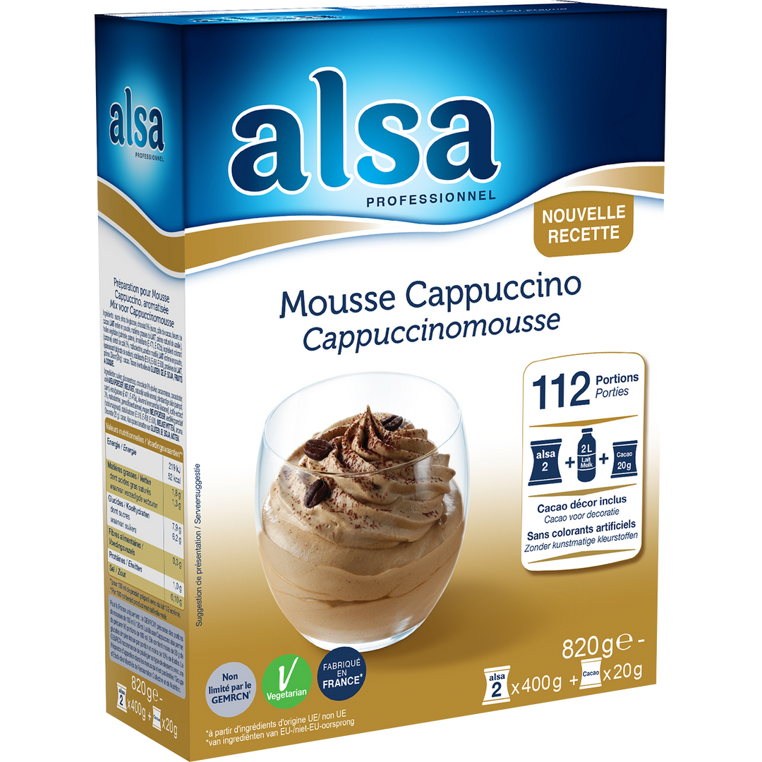 Mousse cappuccino - ALSA - Boîte de 820 g