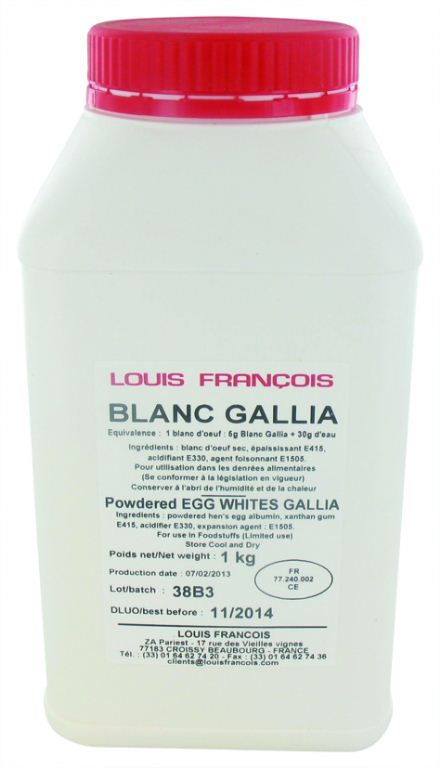 Blancs d'oeufs séchés Gallia - LOUIS FRANCOIS - Boite de 1 kg