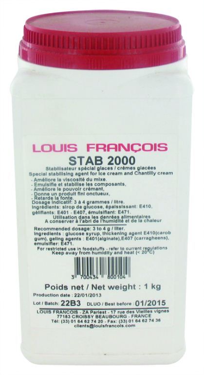 Stabilisateur pour glace - LOUIS FRANCOIS - Boite de 1 kg