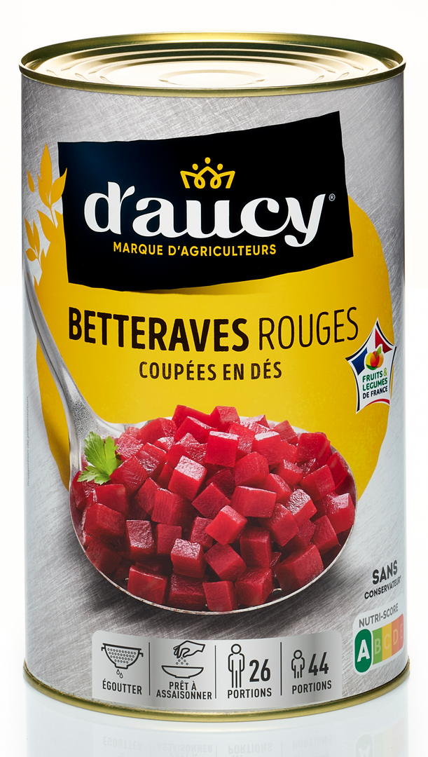 Betteraves rouges en dés - D'AUCY - Boite 5/1