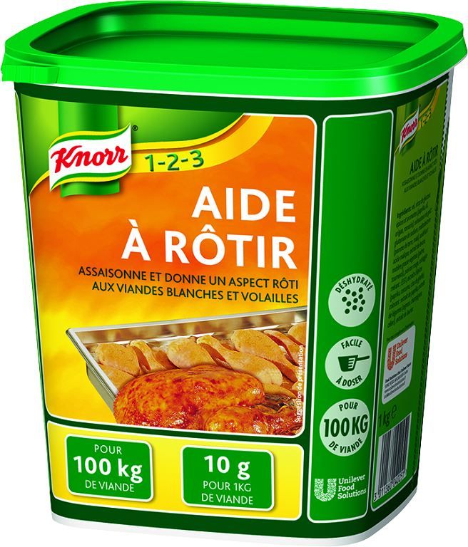 Aide à rôtir déshydratée - KNORR 1,2,3,4 - Boîte de 1 kg