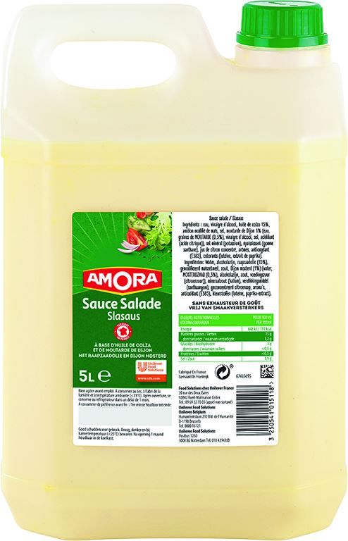 Sauce salade - AMORA - Bidon de 5 L